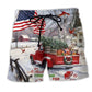 Christmas Cardinal Truck Home – Beach Short