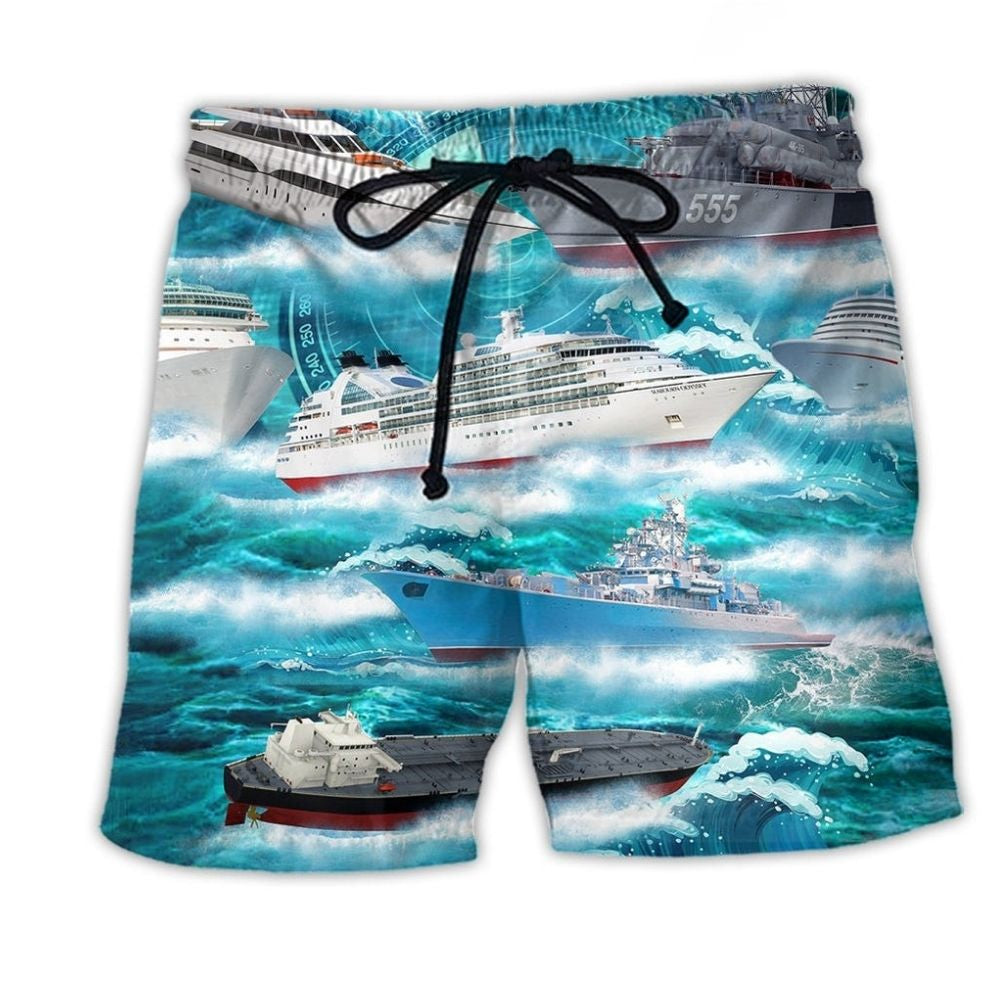 Ship Over The Sea – Beach Short