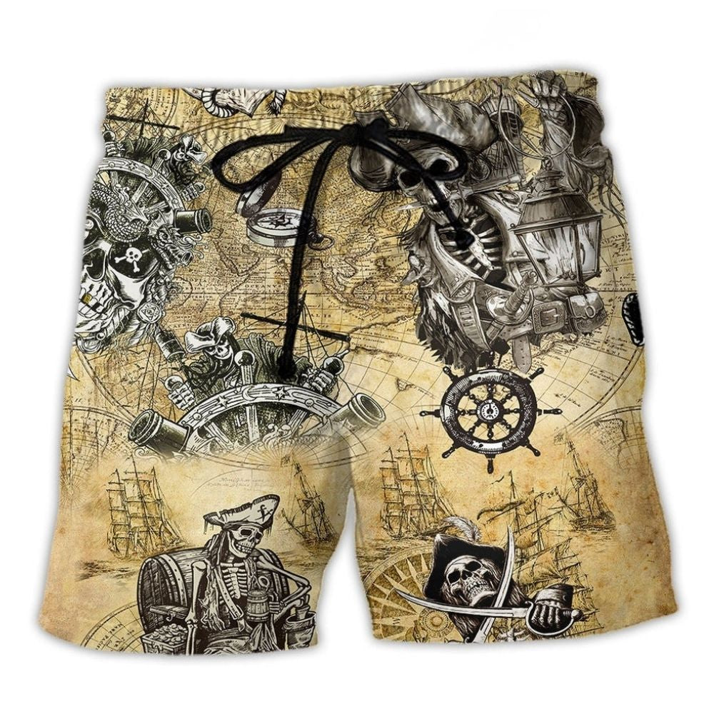 Pirate Ship Riding Skull – Beach Short