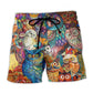 Red Owl Love Art – Beach Short