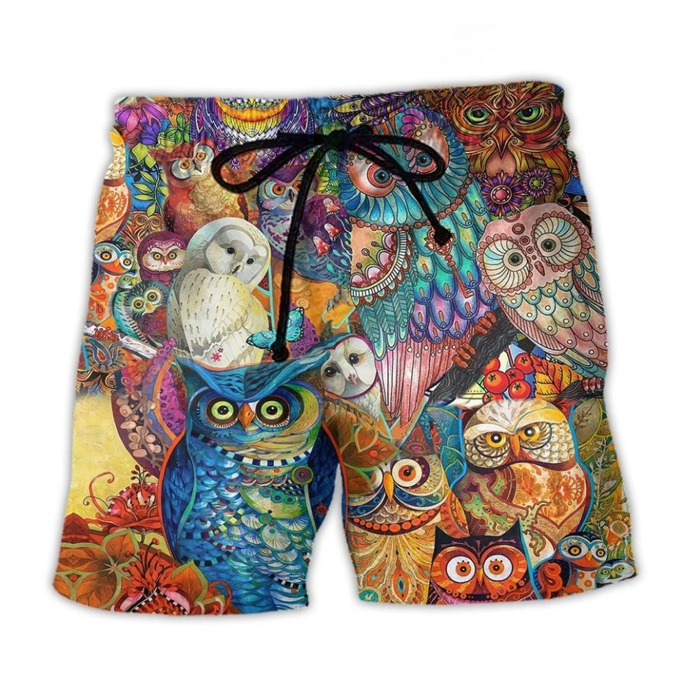 Red Owl Love Art – Beach Short