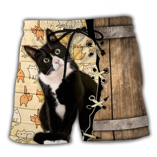Cat Angels Without Wings Inspirational - Beach Short