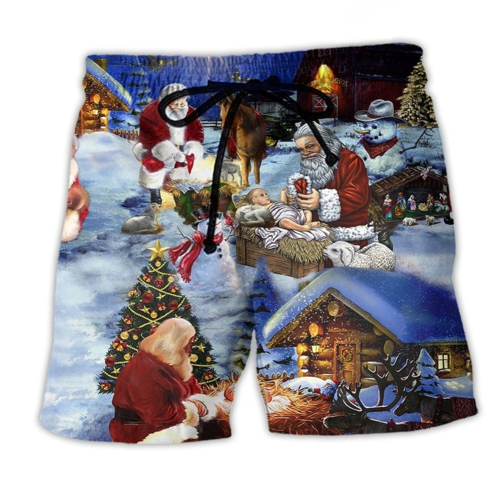 Jesus The Best Gift Christmas Faith - Beach Short