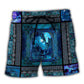 Blue Dragon Viking Pattern Art - Beach Short