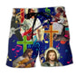 Jesus Love Guitar Music Notes - Beach Short