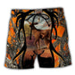 Hunting Deer Orange Camo Outdoor - Beach Short