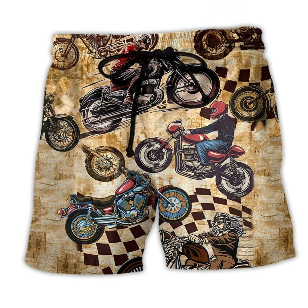 Motorcycle Therapy Humor Rider - Beach Short
