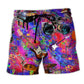 Music Is My Therapy Colorful Style - Beach Short