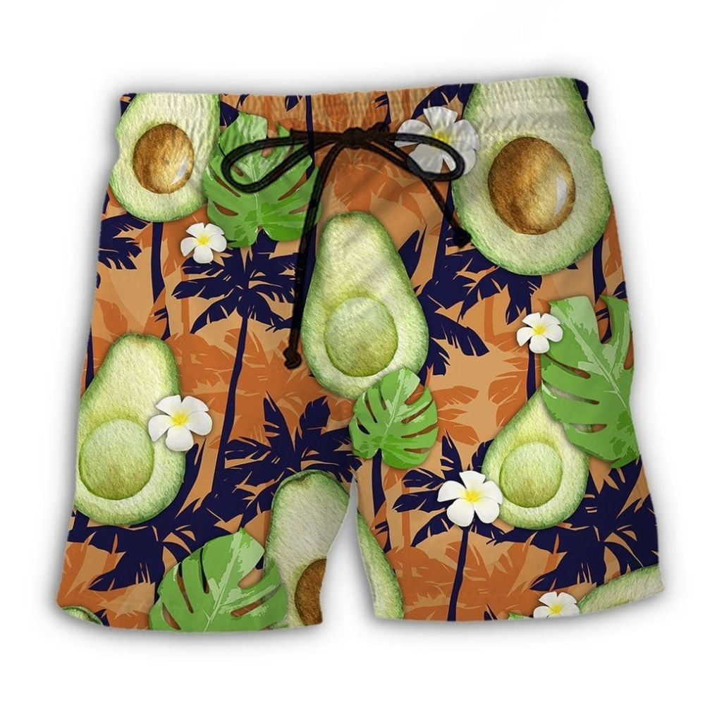Avocado Tropical Floral Vibe - Beach Short