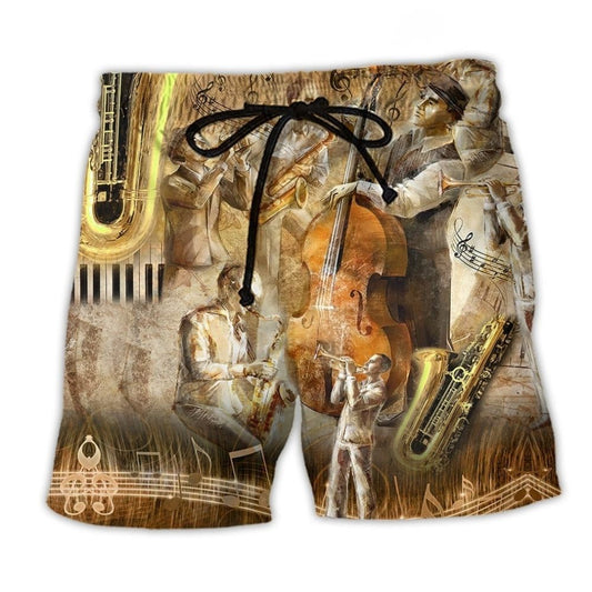 Jazz Life Improvisation Quote - Beach Short