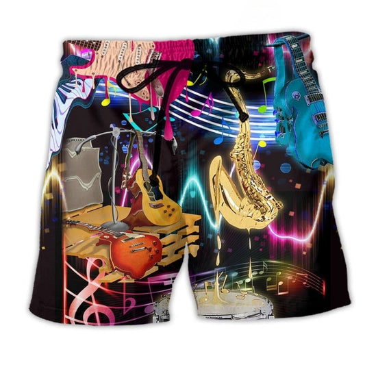 Music In My Heart Color Art - Beach Short