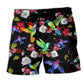 Hummingbird Floral Beauty Art - Beach Short