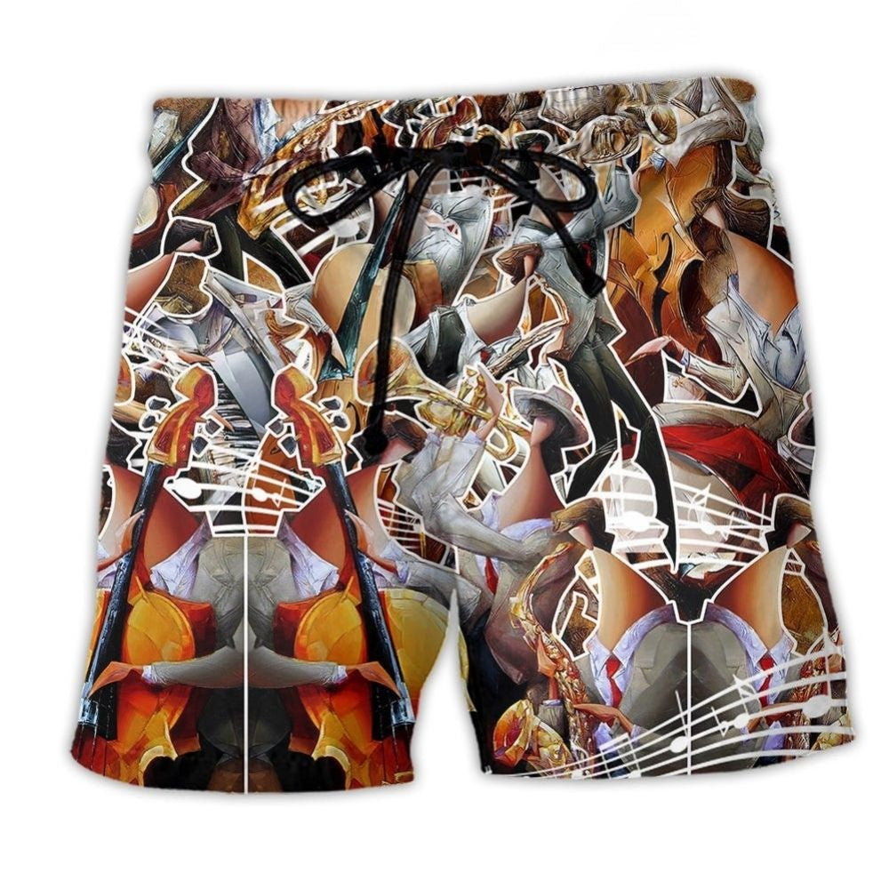 Music Love Live Cool Art - Beach Short