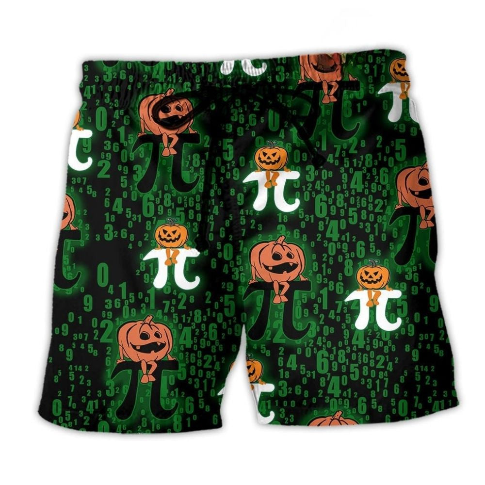 Halloween Smiling Pumpkin Art - Beach Short