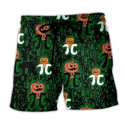Halloween Smiling Pumpkin Art - Beach Short