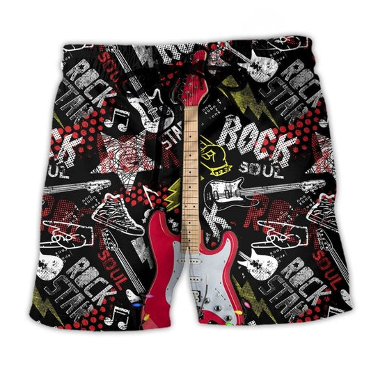 Christmas Guitar Rock Soul - Beach Short
