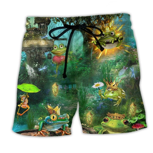 Frog Kiss Fun Art - Beach Short