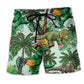 Dinosaur Summer Lover Art - Beach Short