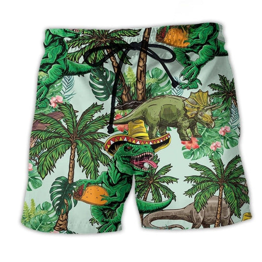 Dinosaur Summer Lover Art - Beach Short