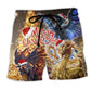 Christmas Dragon Gold Black Art - Beach Short