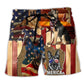 German Shepherd America Protection Art - Beach Short
