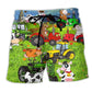 Happy Cow Everyday Life Art - Beach Short