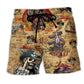 Cowboy Skull Pirate Style - Beach Short