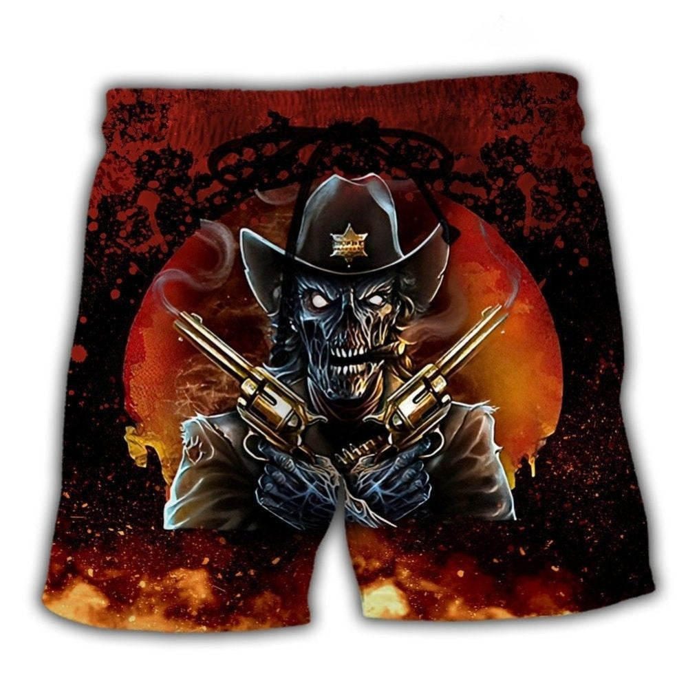 Cowboy Skull Huckleberry - Beach Short