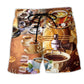 Coffee Humor Vintage Style - Beach Short