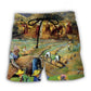 Farm Village Mountain Art - Beach Short