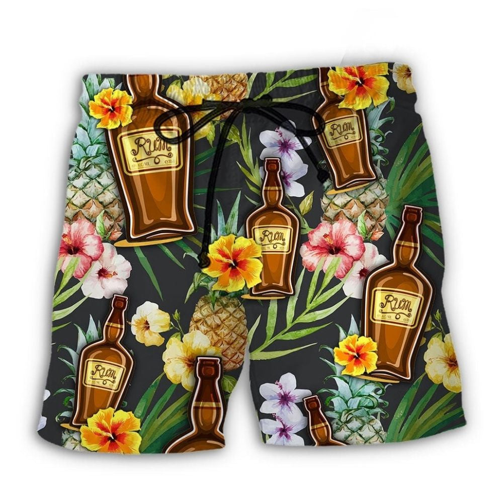 Tropical Rum Drink Art - Beach Short
