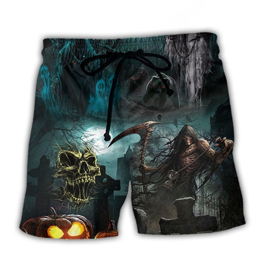 Halloween Ghost Pumpkin Night - Beach Short