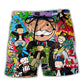 Banker Money Rain Humor - Beach Short