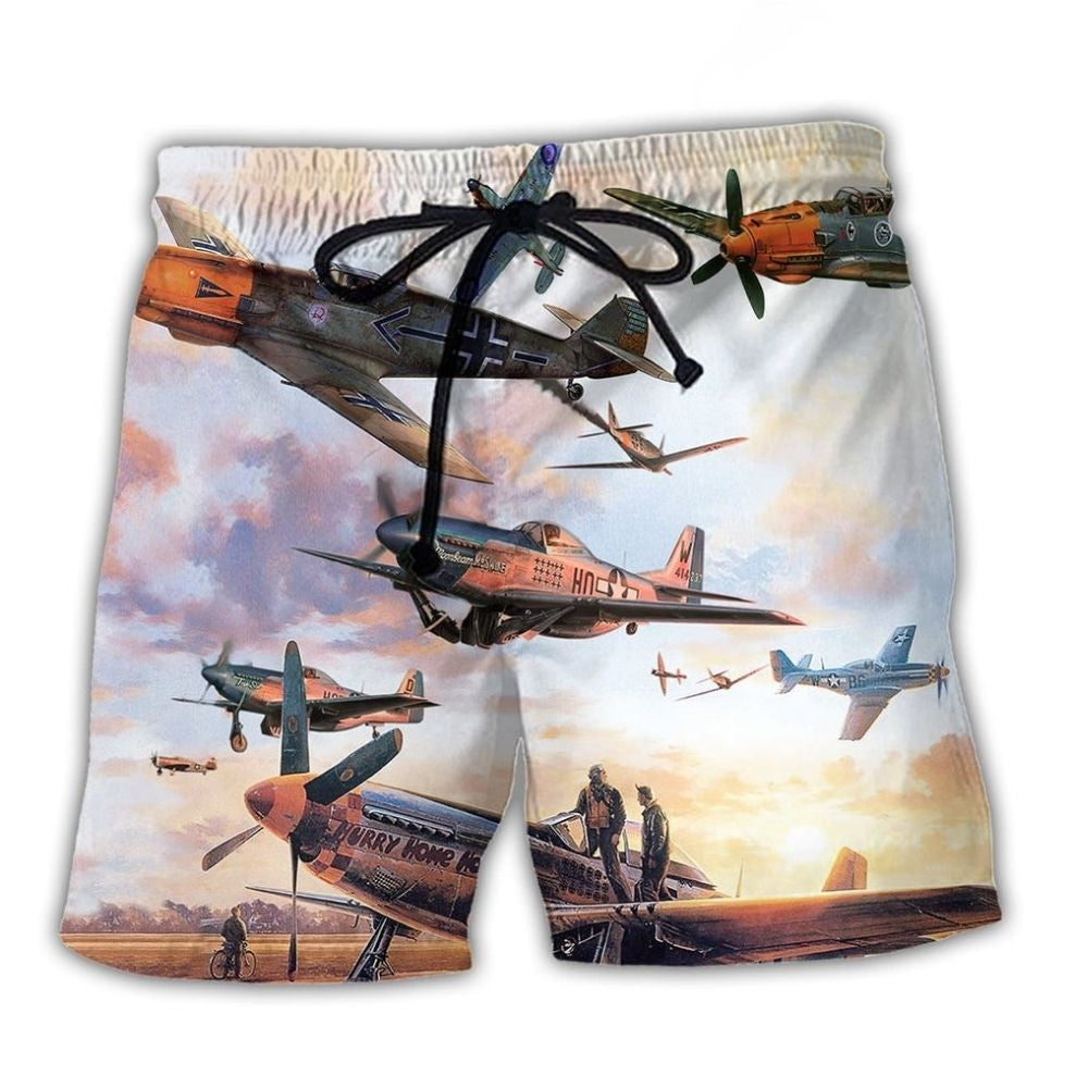 Aviation Long Ride Home Art - Beach Short