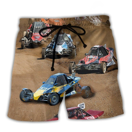 Autocross Racing Cars Art - Beach Short