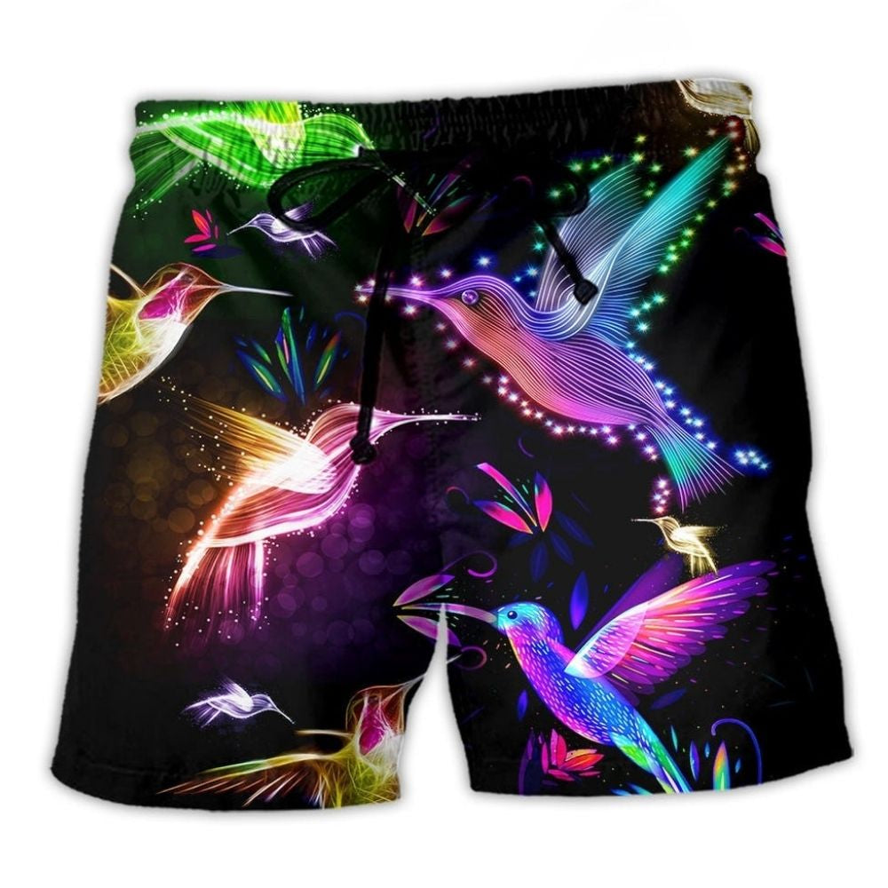 Hummingbird Night Flight Stunning Art – Beach Short