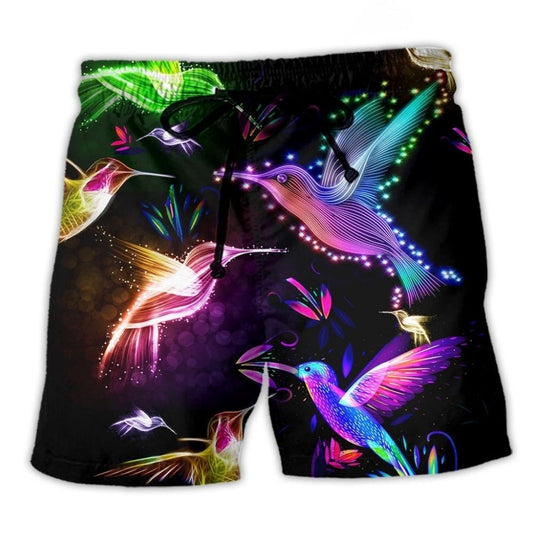 Hummingbird Night Flight Stunning Art – Beach Short