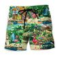 Flamingo Aloha Hi Life Summer Art – Beach Short