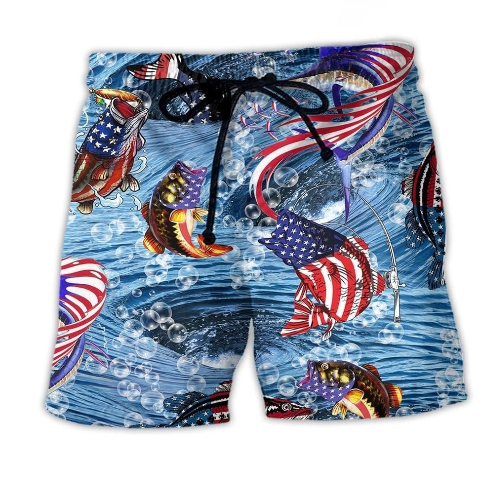 American Fishing Pride Outdoor Art – Beach Short