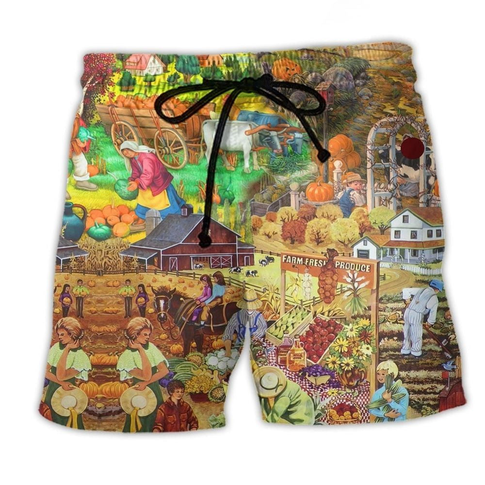 Farmer Everyday Peaceful Life Art – Beach Short