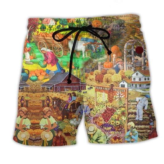 Farmer Everyday Peaceful Life Art – Beach Short
