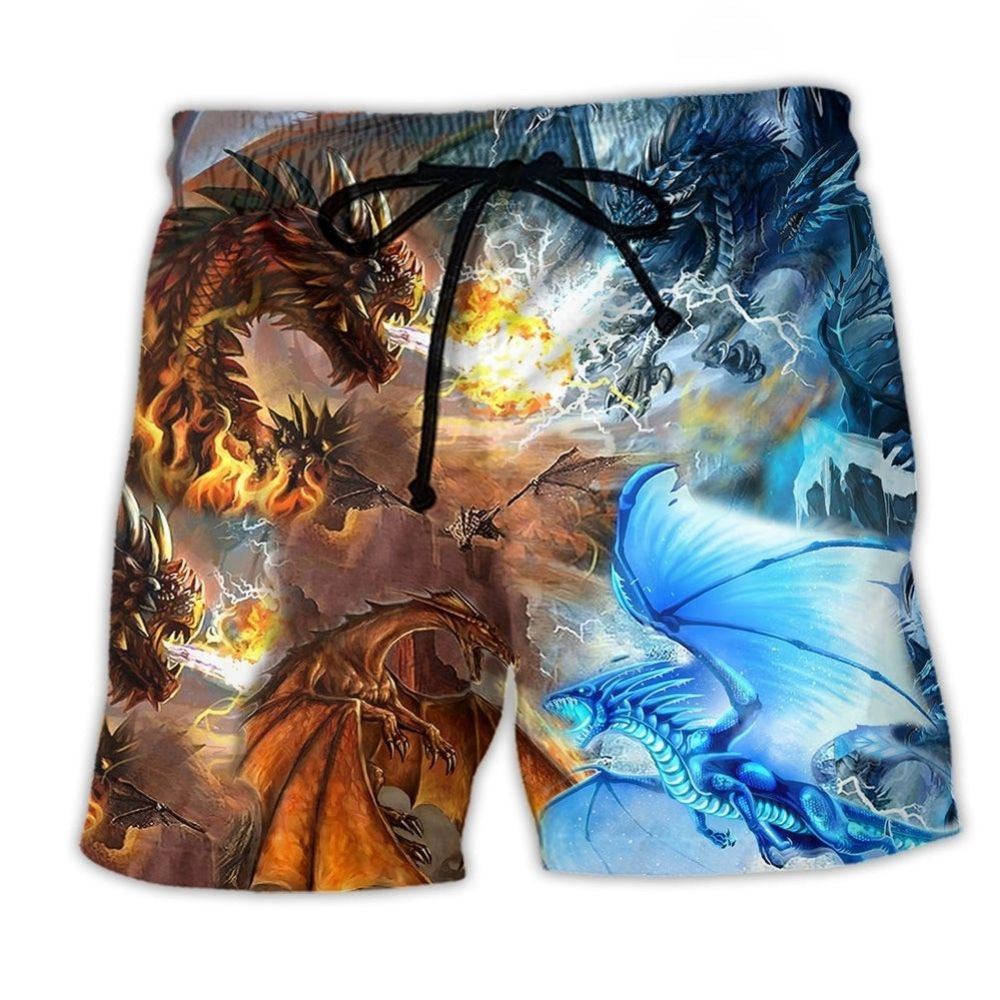 Dragon Fire And Water Balance Art – Beach Short