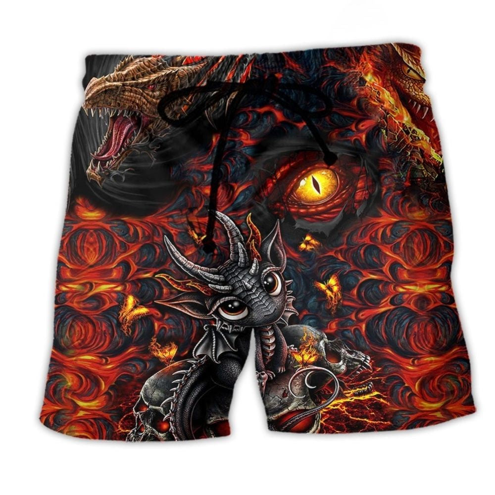 Dragon Fire Power Artistic Style – Beach Short