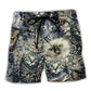 Vintage Cat Floral Neutral Art – Beach Short