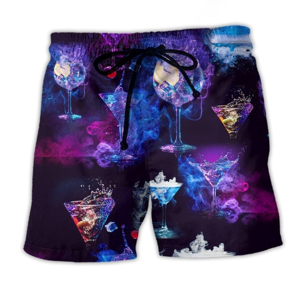 Purple Cocktail Artistic Style – Beach Short