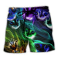Neon Flash Cat Cool Art – Beach Short