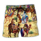 Camel Love Blue Sky Art – Beach Short