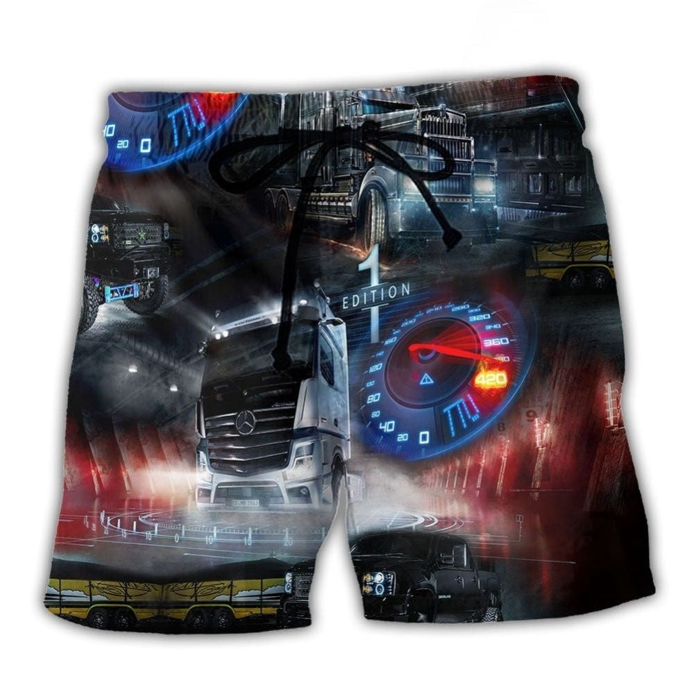 Car Love Life Modern Art – Beach Short