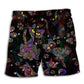 Colorful Cute Cat Art – Beach Short