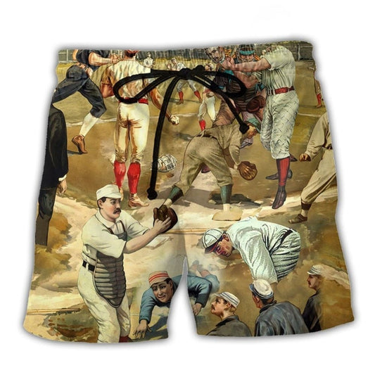 Vintage Baseball Quote Classic Art – Beach Short